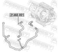 Tubo sistema di raffreddamento 21460-001 FEBEST per FORD FOCUS C-MAX FOCUS II