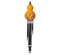 Tubo Sonoro In Ebano Zucca Naturale Hulusi Studente Principiante Chiave C/SI Bemolle Flauto Zucca Hulusi Con Custodia Professionale Hulusi (Color : C key)