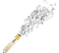 TUBO SPARA CORIANDOLI BIANCHI 40 cm CORIANDOLI PER MATRIMONIO VARIE QUANTITA