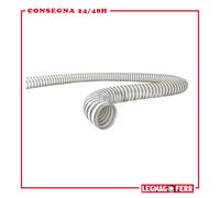 Tubo Spiralato PVC Rigido Bianco D.25mm Alimentare Travaso Irrigazione -10°+50 °
