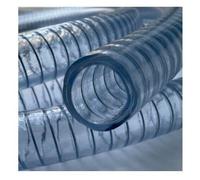TUBO SPIRALATO TRASPARENTE SPIRALE IN ACCIAIO USO ACQUA ALIMENTARE O CARBURANTE