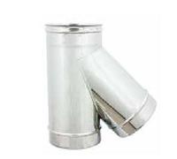 Tubo tee gomito canna fumaria in acciaio inox stufa legna pellet mono parete