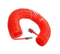 Tubo Telescopico a Spirale per Compressore D'aria PU 8x5 6m Rosso | Collegamento Rapido, Uso Portatile e Compatto, per Manutenzione Auto e Officina, Compatibile Accessori