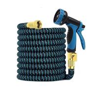 Tubo telescopico da giardino, 15 m, espandibile con ugello spray, per lavaggio auto, irrigazione e pulizia esterna (6,5 m)