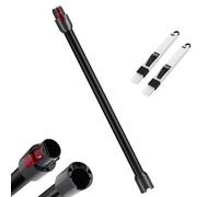 Tubo Telescopico per Dyson, Stelo Rigido Estensibile Compatibile per Dyson V7 V8 V10 V11 V15 Aspirapolvere, Tubo Prolunga Lunghezza 73 CM con Due Piccole Spazzole 2in1 (Nero)