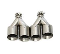 Tubo terminale 1 Pezzo Per GTI MK7 Per Golf 7 Doppio Acciaio Inossidabile Opaco Marmitta Terminale Scarico Tubo Universale Ugello 60 Mm 63 Terminali Scarico
