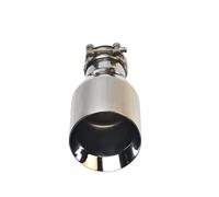 Tubo Terminale Silenziatore Scarico 1 Terminale Scarico 2,5 Pollici Ingresso 4 Uscite 7, Lunghezza Tubo A Doppio Strato In Acciaio Inossidabile 304 Con Bocca Inclinata(IN60-OUT101MM)