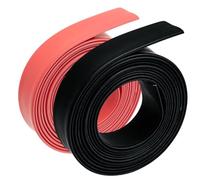 Tubo termorestringente da 1/2 pollici, 3 m, rapporto 3:1, adesivo foderato di grado marino, involucro impermeabile a doppia parete (1,5 m nero e 1,5 m rosso) per auto, barca, elettrico