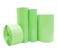 Tubo termorestringente in PVC da 2 m/10 m | Guaina termorestringente da 30-80 mm for la protezione della custodia della batteria al litio 18650(Light Fruit Green,WIDTH 70MM_10 M)
