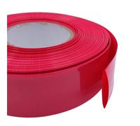 Tubo termorestringente in PVC da 2 m/10 m | Guaina termorestringente da 30-80 mm for la protezione della custodia della batteria al litio 18650(Red,WIDTH 50MM_2 M)