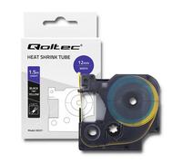 Tubo termorestringente Qoltec per stampanti DYMO D1/DM1 | 12 mm1,5 m | Giallo |