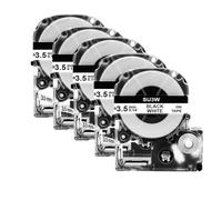 Tubo termoretraibile da 3,5 mm 5 mm 11 mm compatibile con i modelli di stampante per etichette LW300 LW400 per il numero di parte SU3W SU3Y SU11S SU11Y SU5S SU5Y Misura universale(5PK 3.5mm White)