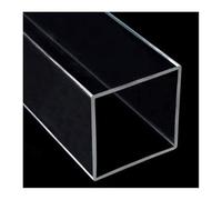 Tubo trasparente acrilico, For progetti fai da te in ferramenta tubo quadrato condotto cavo trasparente PMMA recipiente Raccordi idraulici 1 pz(80x4x205mm)