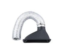 tubo turbo della presa d'aria Kit Aspirazione Aria Turbo Per Paraurti Anteriore Universale Auto Turbina ABS Tubo Imbuto Aspetto Fibra Carbonio(Square)