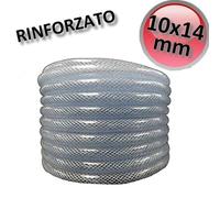 Tubo vinilico rinforzato per pompa condensa trasparente misura 10x14 mm - 30 mt