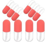 Tubo Vuoto per Lucidalabbra 4, 5ml in Plastica Rosso, 10 Pezzi | Ricaricabile, Leggero e Anti-perdita, per Liquidi Labbra e Olio, Formato Mini da Viaggio