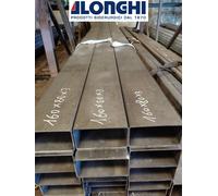 TUBOLARE FERRO ACCIAIO QUADRO 160X80X3 mm. BARRA PROFILO 1 PEZZO da 200 cm.