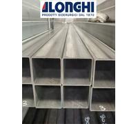 TUBOLARE FERRO QUADRATO 50,60,80,100 mm. spess. 3 mm. - 2 PEZZI DA 1,5 METRI