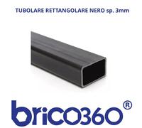 TUBOLARE FERRO RETTANGOLARE NERO 3mm IN BARRA DA 3 METRI CERTIFCATO S235JHR