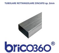 TUBOLARE FERRO RETTANGOLARE ZINCATO 2mm IN BARRA 3 METRI CERTIFCATO E220+CR252
