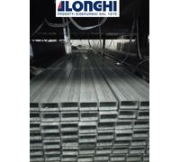 TUBOLARE FERRO ZINCATO RETTANGOLARE BARRA 80,100,150 mm - 1 pezzo da 3 mt.