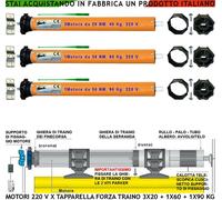 TUBOLARI 5 MOTORI 220 V TRAZIONE FORZA 3X40 E 1X60 E 1X90 KG SERRANDE AVVOLGIBIL
