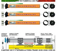TUBOLARI 8 MOTORI 220 V TRAZIONE FORZA 4X40 E 3X60 E 1X90 KG SERRANDE AVVOLGIBIL
