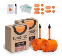 Tubolito MTB Plus - Camera d'aria in TPU da 29" x 2,5"-3", confezione da 2 + kit di riparazione Flix, tubo per mountain bike ad alte prestazioni, tubo MTB più leggero e piccolo al mondo, valvola