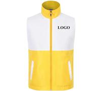 Tuboshu Gilet con Motivo Logo Stampato Personalizzato Gilet Estivo Traspirante per Volontariato attività pubblicità Giacca Senza Maniche Cappotto Abiti da Lavoro da Supermercato Color8,XL