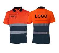 Tuboshu Polo di Sicurezza Logo Personalizzato Divisa da Lavoro di Costruzione Ciclismo Sport Outdoor T-Shirt di Sicurezza Riflettente Ad Alta visibilità Manica Corta Color4,XL