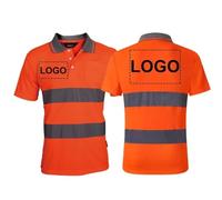 Tuboshu Polo di Sicurezza Logo Personalizzato Divisa da Lavoro di Costruzione Ciclismo Sport Outdoor T-Shirt di Sicurezza Riflettente Ad Alta visibilità Manica Corta Color3,XXL