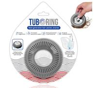 TUBRING The Ultimate Tub Drain Protector Hair Catcher/Strainer/Snare - Grigio