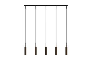 Tubulaire Rail Lampadario 5 Alluminio/ Bronzo Anodizzato