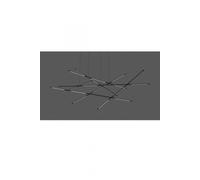 TUBULAR Lampada a sospensione tubolare 23Lt nero opaco, Led 92W, 7360LM 3000k , L180,5x75xH200cm, dimmerabile