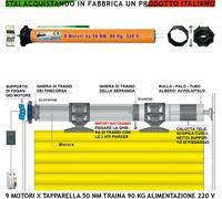 TUBULARI PER TAPPARELLE AVVOLGIBILI 90 KG NOVE MOTORI ELETTRICI 220 V 50 NM SECU