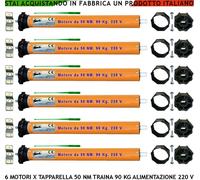 TUBULARI PER TAPPARELLE AVVOLGIBILI 90 KG SEI MOTORI ELETTRICI 220 V 50 HZ 50 NM