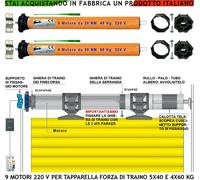TUBULARI TAPPARELLA 9 MOTORI 220 V SERRANDA AVVOLGIBILE 5 DA 40 KG E 4 DA 60 KG
