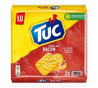 Tuc - Pasticceria salata con pancetta 200 g - Goditi il laperitivo con questa deliziosa serie di biscotti croccanti - 4 pezzi
