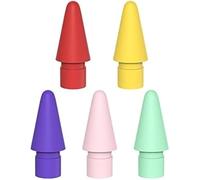 Tucana 5 punte colorate per penne compatibili per Apple iPad Pencil di prima e seconda generazione (rosso/giallo/viola/rosa/verde acqua)
