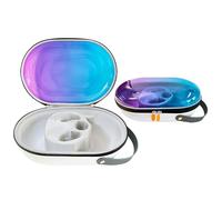 TUCANA Custodia rigida da trasporto compatibile con Oculus Meta Quest 3, custodia trasparente sfumata di colore per controller VR e accessori ufficiali per la testa