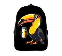Tucano Birra Bere Uccello Tropicale Zaino Portatile Carino Borsa Da Viaggio Casual Daypack 40,6 Pollici