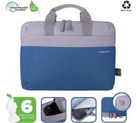 Tucano - Borsa Slim Bicolore per Laptop Fino a 14" in Tessuto Riciclato al 100%
