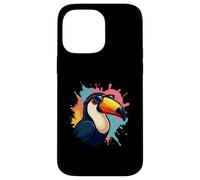 Tucano cartoon con occhiali da sole e schizzi di colore Custodia per iPhone 14 Pro Max