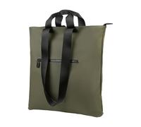 Tucano - Gommo, Shopper, Borsa a mano in tessuto gommato con doppio manico per laptop fino a 14", per uomo e per donna, Verde Militare.