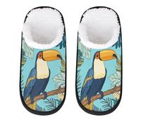 Tucano - Pantofole da viaggio per donne e uomini, pantofole da viaggio in peluche per interni, Multicolore, 8/11 UK Wide