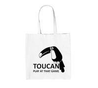Tucano Play A Che Gioco - Borsa Tote IN Tela - Uccello Two Can Divertente,Regalo