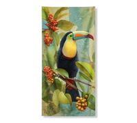 Tucano tropicale copertura per porta striscioni decorativi, vivaci uccelli della giungla tropicale decorazione per porta d'ingresso, per interni ed esterni, estate, natura, da appendere, forniture per