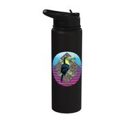 Tucano tropicale uccello geometrico fauna selvatica foresta Stainless Steel Insulated Water Bottle