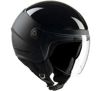 Tucano Urbano casco demi-jet unisex EL'POP. Casco moto in policarbonato, casco scooter per la mobilità urbana con visiera e ventilazione Dynamic Flow. Casco omologato ECE 22.06. Grigio opaco Tg. M