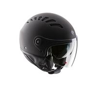Tucano Urbano casco demi jet unisex EL'TOP. Casco moto in policarbonato, casco scooter all seasons con doppia visiera e copri-aerazione Dynamic Flow. Casco omologato ECE 22.05 grigio opaco Tg. XL